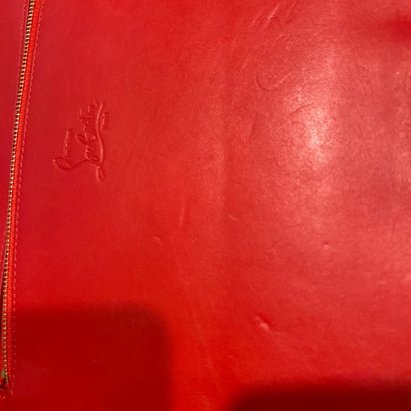 Authentic Louboutin large clutch / iPad case. Teal with spikes - Picture 10 of 14